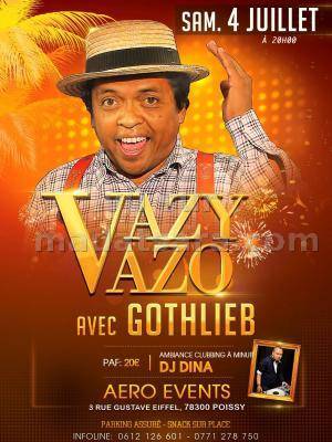 Vazo Vazy avec Gothlieb au Aero Events Poissy France - ambiance Clubbing à minuit avec Dj Dina