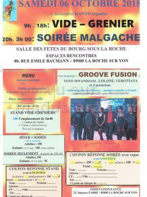 vide greniers et SOIRÉE MALGACHE - Groove Fusion‍ - Salle des fêtes Roche sur Yon‍