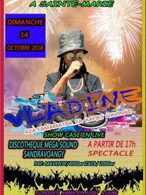 Vladine V8 en show case Megasound Discotheque Sainte Marie