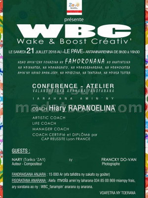 Wake & Boost Créativ' - Conférence atelier Pavé Antaninarenina‍