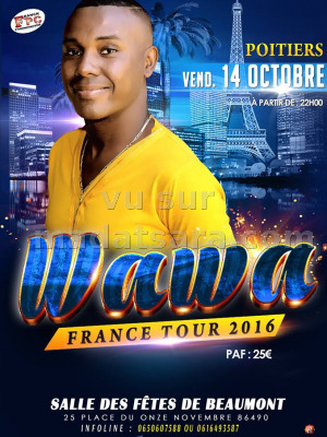 Wawa‍ Somarôho tour France - Poitiers Salle des fêtes Beaumont