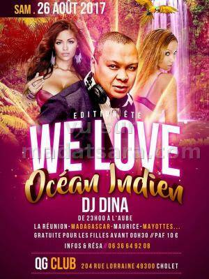We love Ocean indien avec Dj Dina au Le QG Cholet
