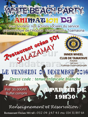 White beach party Ocean 501 Tamatave‍