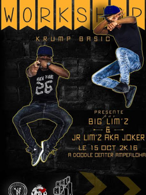 Workshop Krump Basic présente Big Lim'z & Jr Lim'z Aka Joker - Doodle Center Ampefiloha