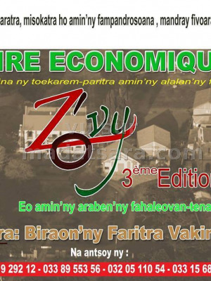 Z'Ovy 3ème édition - Foire économique - araben'ny fahaleovan-tena Antsirabe