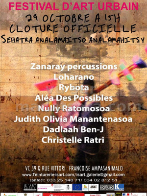 Zanaray‍, Ny Loharano‍ , Rybota‍, Nully‍, Judith Olivia Manantenasoa, Aléa des Possibles, Dadlah Ben-J‍ - cloture Festival d'art Urbain - Analamaitso Théâtre de verdure d'Analamahitsy‍