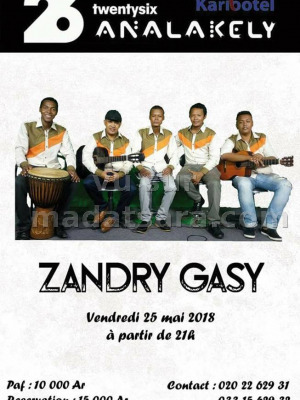 Zandry Gasy‍ en concert Karibotel Twenty Six 26‍