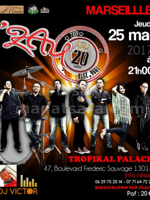 'Zay‍ en concert Salle Tropikal Palace Marseille‍