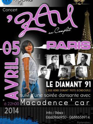 'Zay au complet en concert à Paris au Diamant