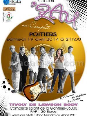 'Zay au complet en concert à Poitiers au complexe sportif de la Ganterie