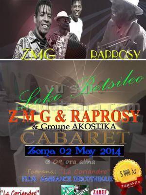ZMG et Raprosy Loko Betsileo cabaret acoustique au Plus Ambiance Discothèque