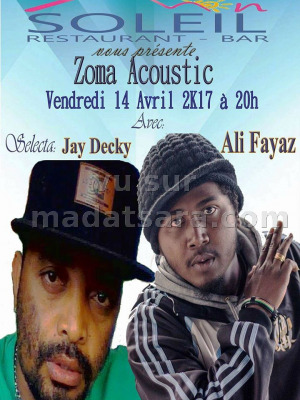 Zoma acoustic avec Jay Descky & Ali Fayaz‍ - Resto-Bar Mon Soleil‍