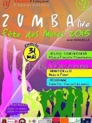 Zumba live fêtes des mères avec Manuella à l'Alliance Française de Fianarantsoa