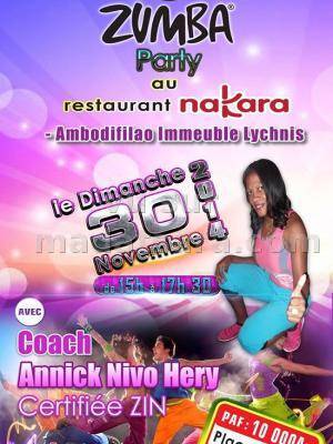 Zumba party au restaurant Nakara Ambodifilao Immeuble Lychnis