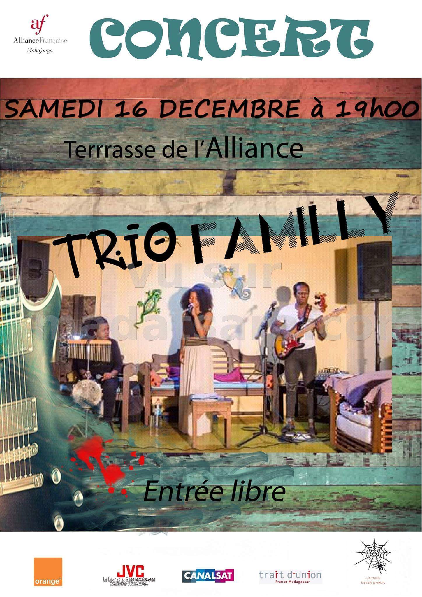 Trio Family en concert AF - Alliance Française de Mahajanga